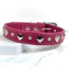 heart dog collar with crystals - dusky pink - petiquette