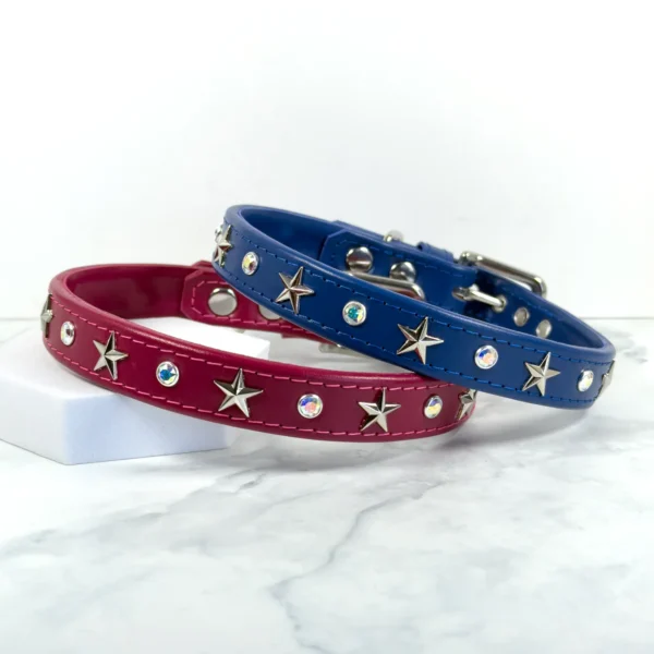 Swarovski crystal star studded dog collar by Petiquette Collars
