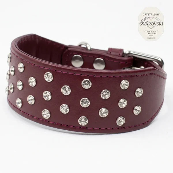 Crystal Clarity Swarovski Whippet Collar - Chianti - Petiquette Collars