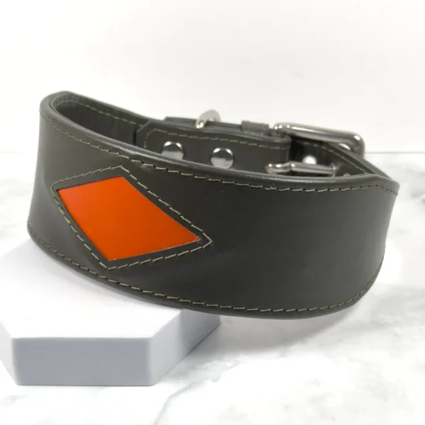 Geometric Soft Leather Fishtail Collar