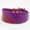 two tone leather greyhound collar