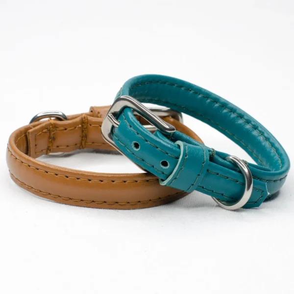 Get Leather Dog Collar, Blue Decorative Stones