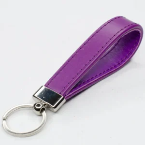 royal purple leather keyring