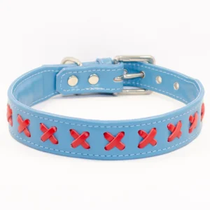 Criss Cross Braided Leather Dog Collar - Petiquette Collars