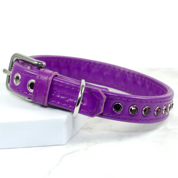 Purpler Swarovski crystal dog collar - Petiquette Collars