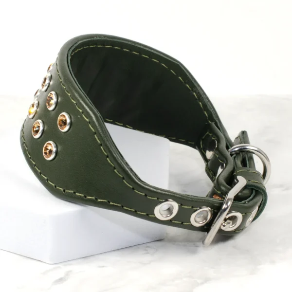 Italian greyhound collar with Swarovski - Petiquette Collars