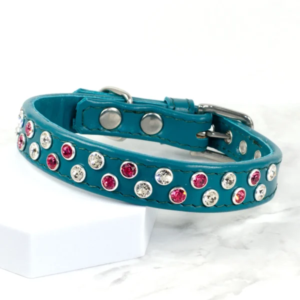 Tilted Brilliance - Rhinestone Dog Collar - Petiquette Collars