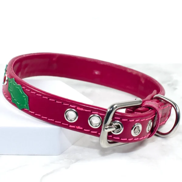 festive dog collar - Holly Berry - Petiquette Collars