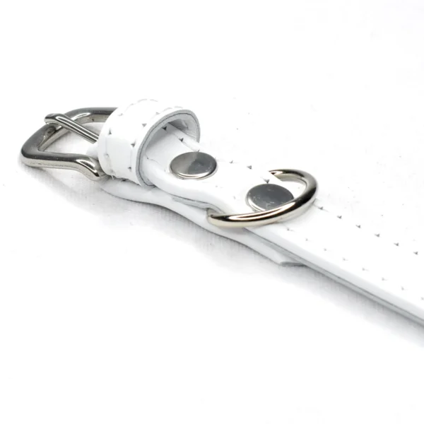 handmade white dog collar - Petiquette Collars