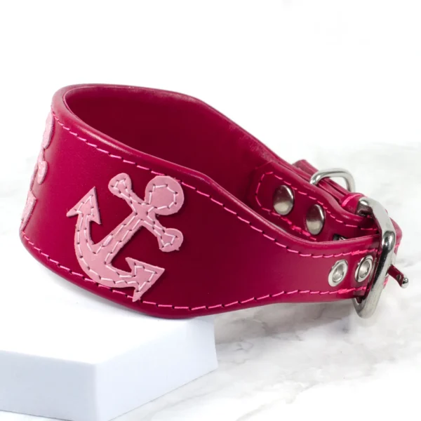 lined leather whippet collar - petiquette collars
