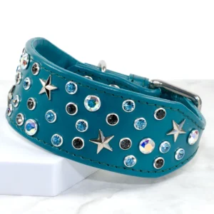 Starry Night star studded whippet collar - Petiquette Collars