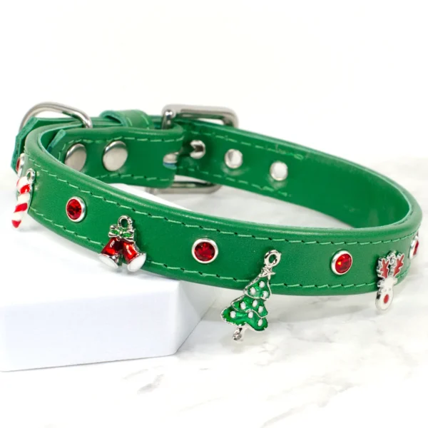christmas charm dog collar - petiquette collars