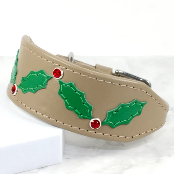 Christmas Garland Italian greyhound collar - Petiquette Collars