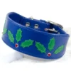 Christmas Greyhound collar -Winter Holly - Petiquette Collars