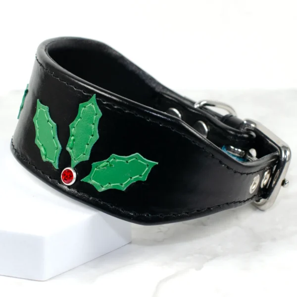 Deck the Halls Whippet collar - Petiquette Collars