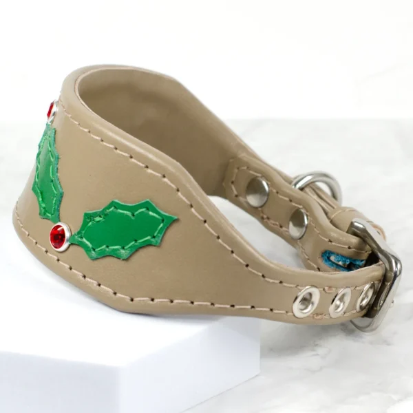 festive Italian Greyhound collar - Petiquette Collars