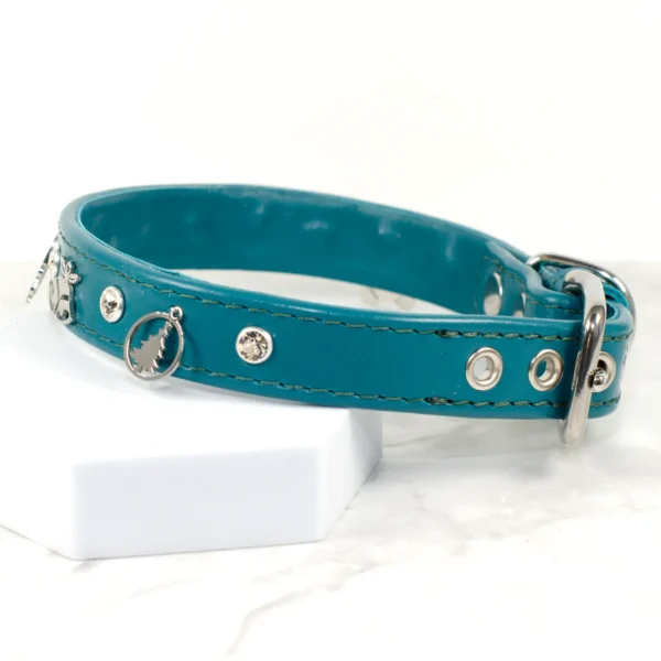 Silver Xmas collar for dogs - Petiquette Collars