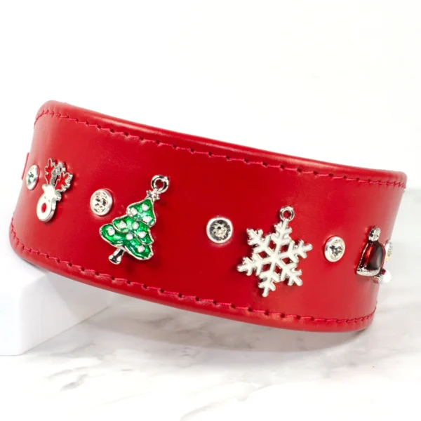 Xmas Whippet Charm collar - Petiquette Collars