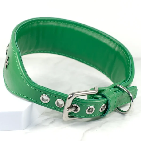 leather whippet collar with stars - Petiquette Collars