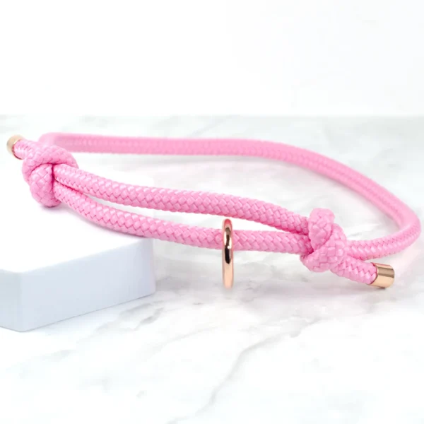 pink sliding knot tag collar - petiquette collars