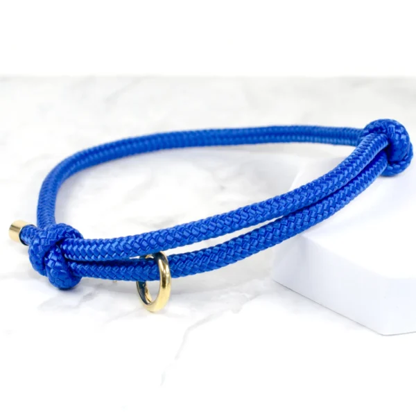 Electric Blue rope house collar - Petiquette Collars