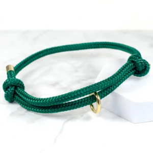 Green rope house collar - Petiquette Collars