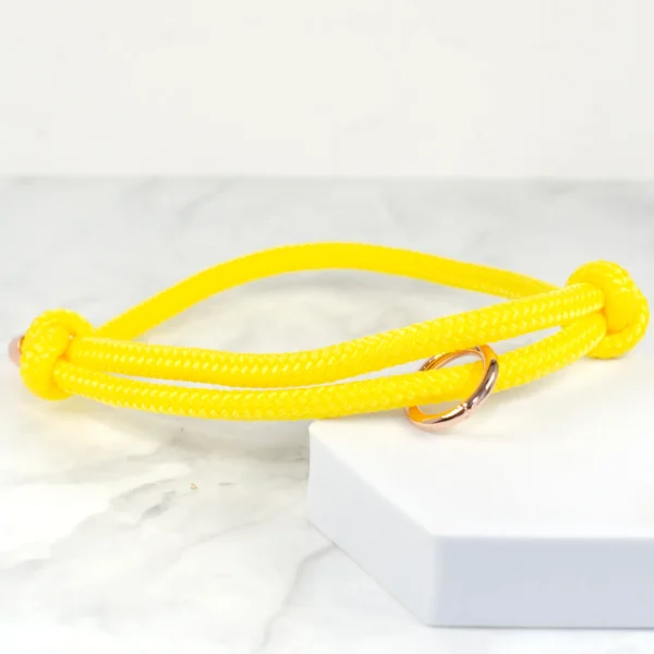 Yellow soft rope house collar - Petiquette Collars