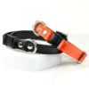 Two lightweight adjustable puppy collars made in soft Italian leather
