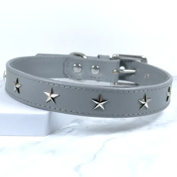 Star studded dog collar - dove