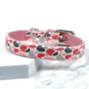 Retro Drops printed leather dog collar by Petiquette