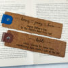 Personalised Leather Bookmark for Dog Parents