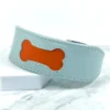 leather whippet collar with bone inlay by petiquette