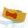 Wishbone leather whippet collar - daffodil - Petiquette