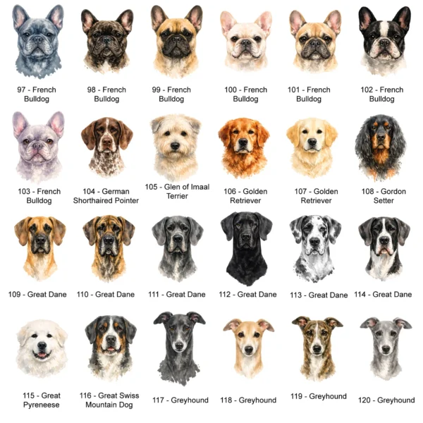 Dog Breed Pet ID Tag - Pastel Hearts - Image 9