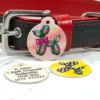 rose balloon dog pet id tag by Petiquette Collars
