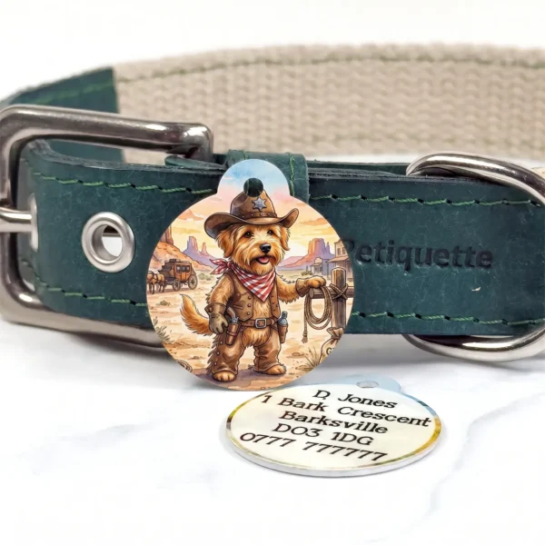 Sheriff Pup Personalised Pet ID Tag - Petiquette Collars
